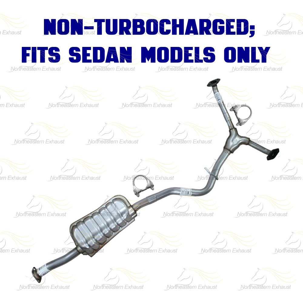 2008-2010 Subaru Impreza 2.5L Rear Catalytic Resonator & Pair of Mufflers Kit | EPA Approved | Non-Turbo Sedan