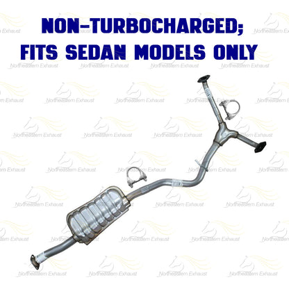 2008-2010 Subaru Impreza 2.5L Rear Catalytic Resonator & Pair of Mufflers Kit | EPA Approved | Non-Turbo Sedan