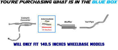 Stainless Steel Exhaust Intermediate Pipe for 2003-2009 Dodge Ram 2500 5.7L 140.5" WB