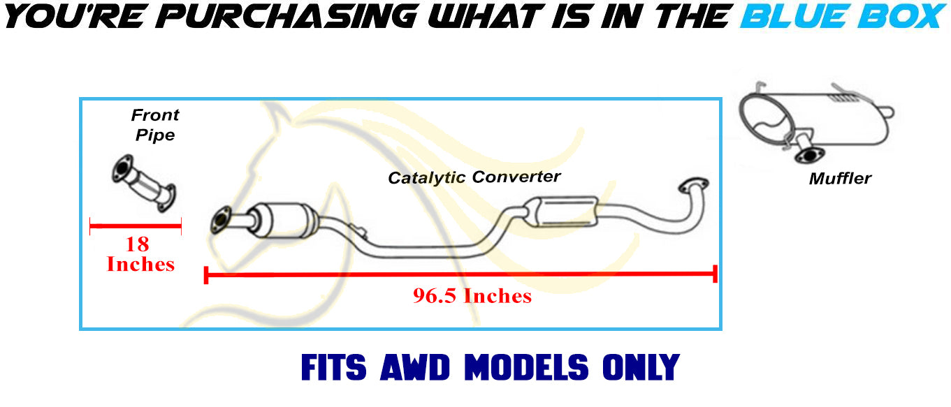 2014-2019 Mitsubishi Outlander 2.4L Front Exhaust Pipe & Catalytic Converter | EPA Approved