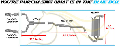 2003–2006 Nissan 350Z 3.5L Exhaust Y Pipe, Resonator and Muffler