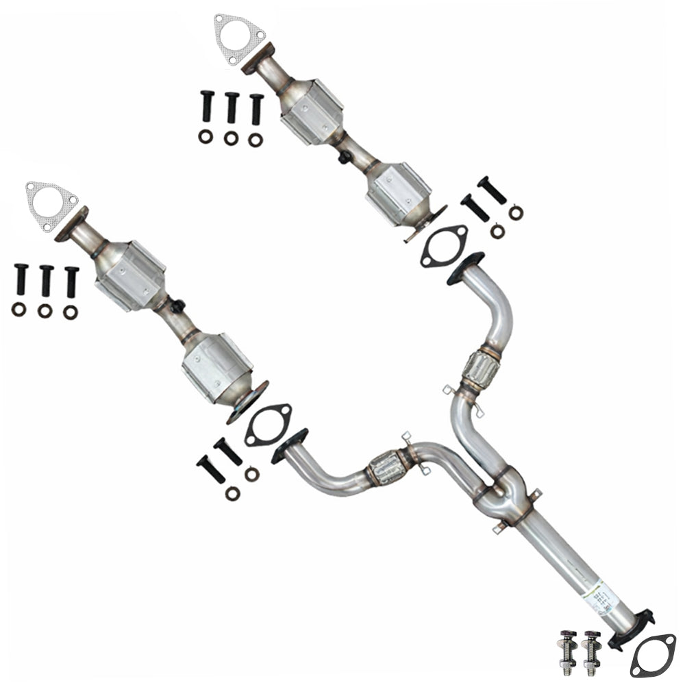 2006–2008 Infiniti M35 3.5L RWD Pair of Exhaust Catalytic Converters with Y Pipe Exhaust Kit | EPA Approved