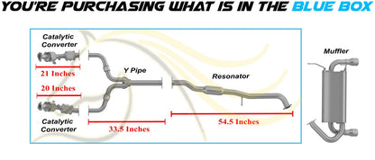 2003–2006 Nissan 350Z 3.5L Pair of Catalytic with Y Pipe & Resonator Exhaust Kit | EPA Approved