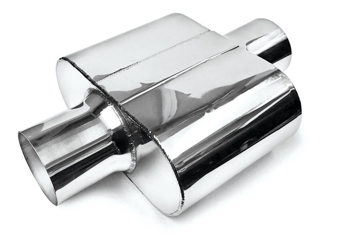 Stainless Steel Performance Universal Single Chamber Muffler 3"ID/OD Center