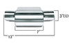 Stainless Steel Performance Universal Single Chamber Muffler 3"ID/OD Center