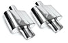 Stainless Steel Center Single Chamber Performance Race Muffler 3" ID/OD x 13" Long | 2 pcs
