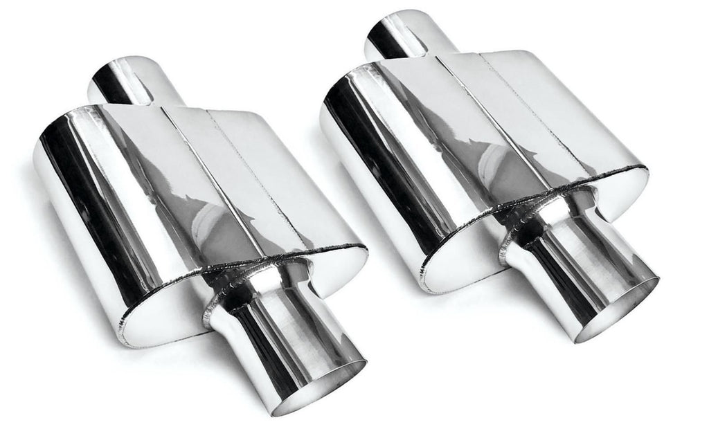 Stainless Steel Center Single Chamber Performance Race Muffler 3" ID/OD x 13" Long | 2 pcs