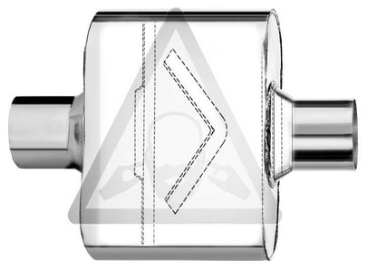 Stainless Steel Center Single Chamber Performance Race Muffler 3" ID/OD x 13" Long | 2 pcs
