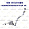 1996-2000 Toyota 4Runner 3.4L Exhaust Catalytic Converter, Muffler and Tail Pipe