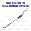 1996-2000 Toyota 4Runner 3.4L Exhaust Catalytic Converter, Muffler and Tail Pipe