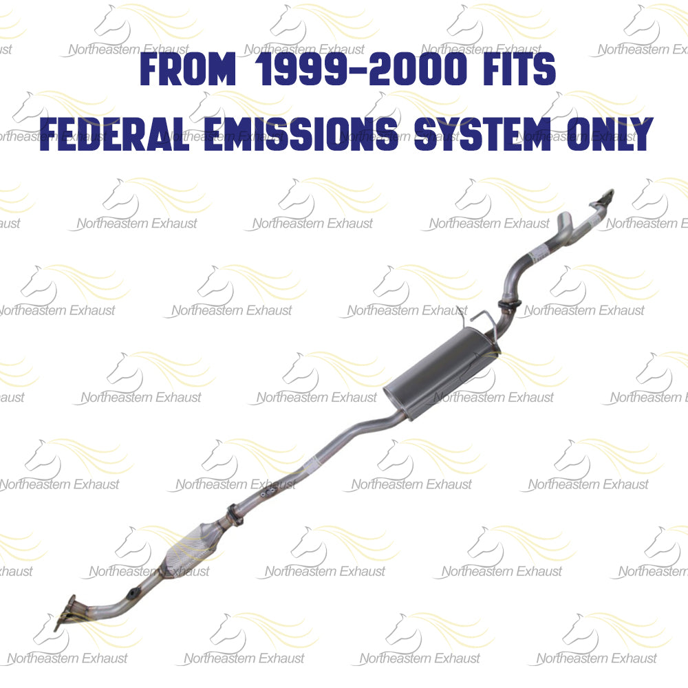 1996-2000 Toyota 4Runner 3.4L Exhaust Catalytic Converter, Muffler and Tail Pipe