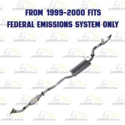 1996-2000 Toyota 4Runner 3.4L Exhaust Catalytic Converter, Muffler and Tail Pipe