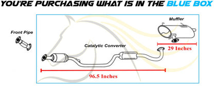 2014-2019 Mitsubishi Outlander 2.4L Catalytic with Resonator & Rear Muffler Exhaust Kit - EPA Approved
