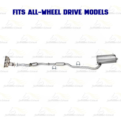 2014-2018 Mitsubishi Outlander 2.4L AWD Complete Exhaust System - EPA Approved