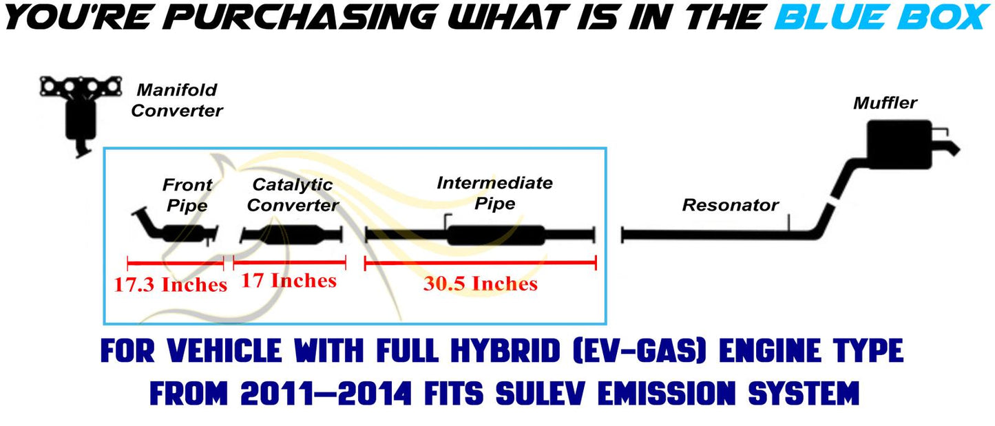 2011-2015 Hyundai Sonata 2.4L Front Pipe w/ Catalytic & Intermediate Pipe Kit - EPA Approved
