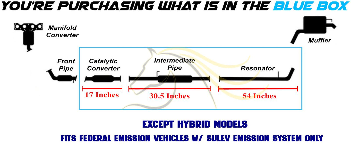 2011-2014 Hyundai Sonata 2.4L Catalytic w/ Intermediate Pipe & Resonator Exhaust Kit - EPA Approved