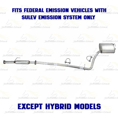 2011-2014 Hyundai Sonata 2.4L Intermediate Pipe & Resonator w/ Muffler Exhaust Kit - Direct Fit