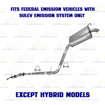 2011-2014 Hyundai Sonata 2.4L Exhaust Front Pipe Catalytic Intermediate Pipe Resonator Muffler