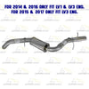 2014-2017 Chevy Silverado 1500 4.3L Stainless Steel Exhaust Tail Pipe