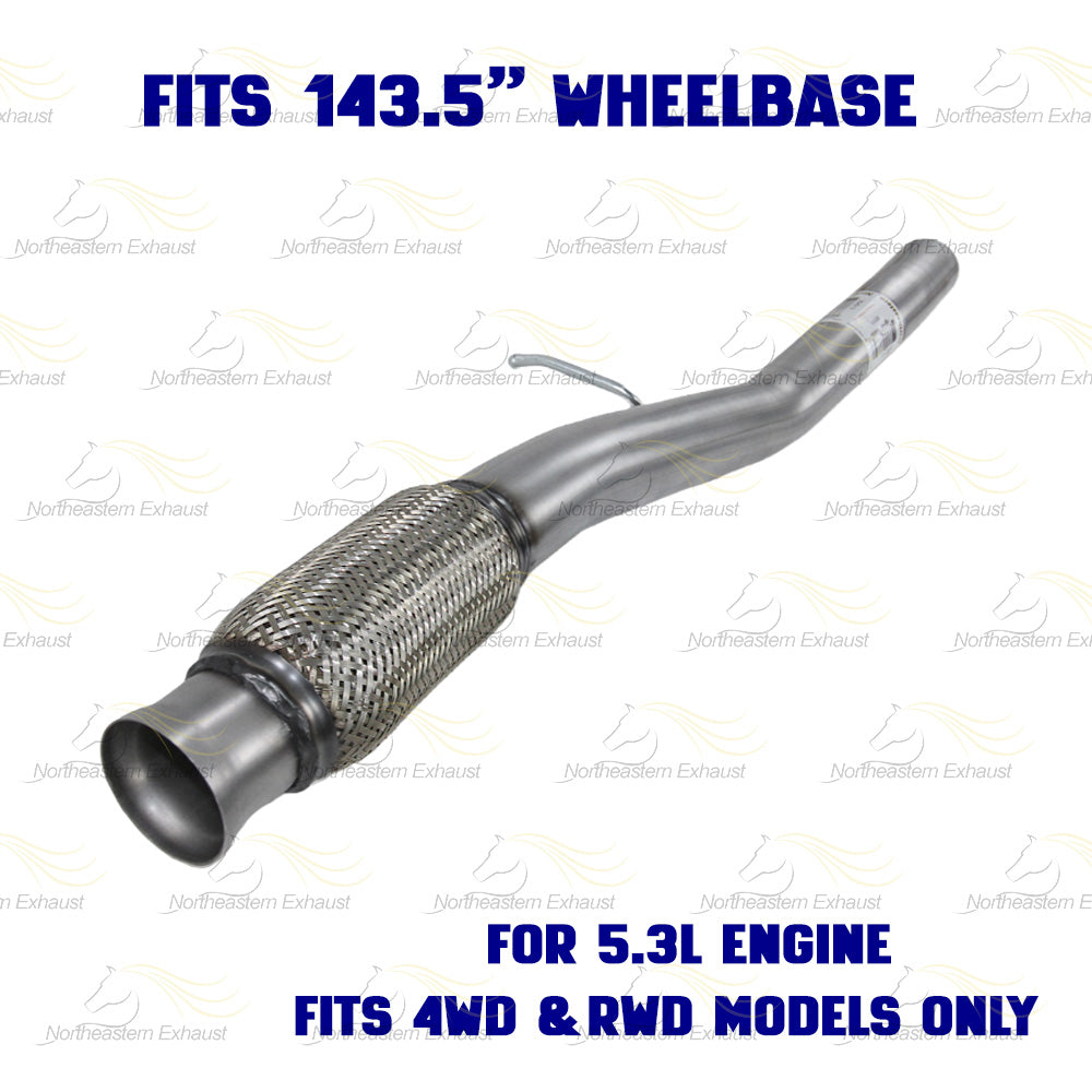 2014-2017 GMC Sierra 1500 4.3L & 5.3L Stainless Steel Exhaust Pipe w/ Muffler Kit