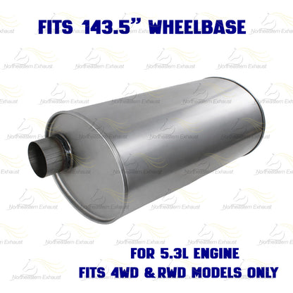 2014-2017 GMC Sierra 1500 4.3L & 5.3L Stainless Steel Exhaust Pipe w/ Muffler Kit