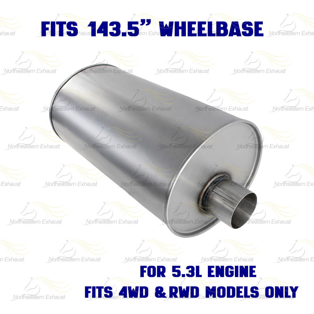 2014-2017 GMC Sierra 1500 4.3L & 5.3L Stainless Steel Exhaust Pipe w/ Muffler Kit