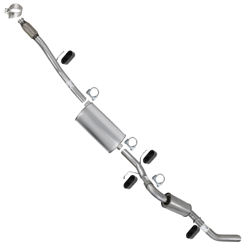 2014-2017 GMC Sierra 1500 4.3L, 5.3L 143.5" WB Stainless Steel Catalytic Back Exhaust Kit