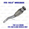 2014-2017 GMC Sierra 1500 4.3L, 5.3L 143.5" WB Stainless Steel Catalytic Back Exhaust Kit