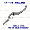 2014-2017 GMC Sierra 1500 4.3L, 5.3L 143.5" WB Stainless Steel Catalytic Back Exhaust Kit