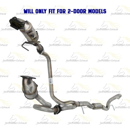 EPA Approved Pair of Catalytic Y-Pipe Resonator Kit fits: 2012-2015 Jeep Wrangler 3.6L