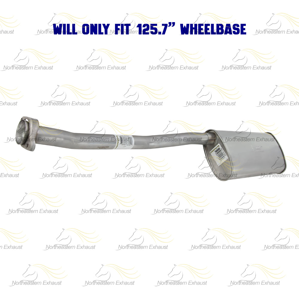 Stainless Steel Pipe Muffler Kit fits: 2003 Mazda B2300 2.3L | 1998-2000 Mazda B2500 2.5L