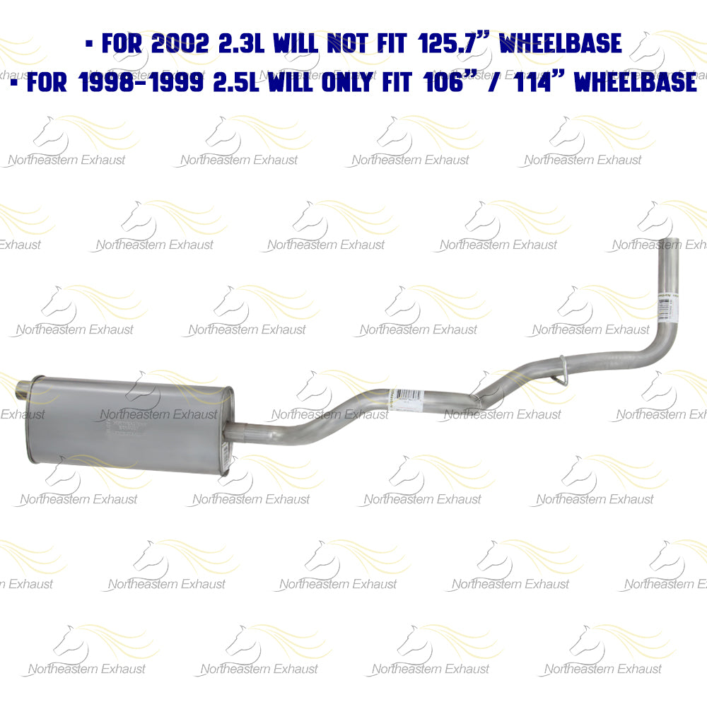 Stainless Steel Muffler Tail Pipe for 2001-2003 Ford Ranger 2.3L | 1998-2001 Ford Ranger 2.5L