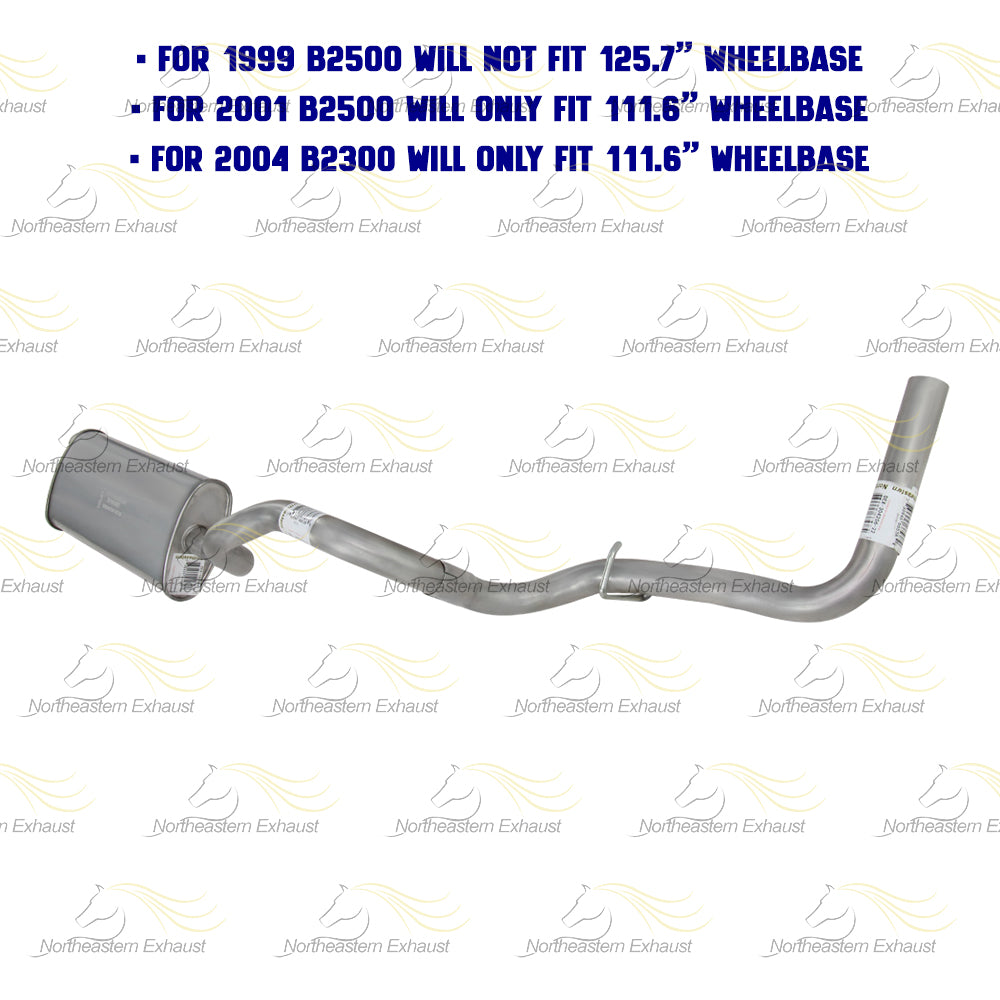 Stainless Steel Muffler Tail Pipe Kit fits: 01-04 B2300 2.3L | 98-01 B2500 2.5L