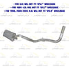 Stainless Steel Muffler Tail Pipe Kit fits: 1998-2003 B3000 3.0L & B4000 4.0L