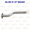 Stainless Steel Exhaust Intermediate Pipe for 1998-2000 Ford Ranger 3.0L 4.0L
