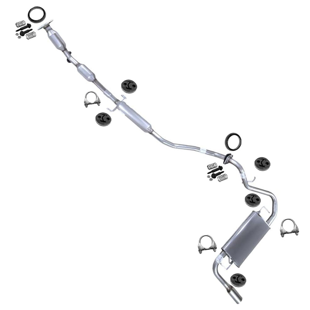 2005-2008 Pontiac Vibe 1.8L Complete Exhaust System Kit with Catalytic