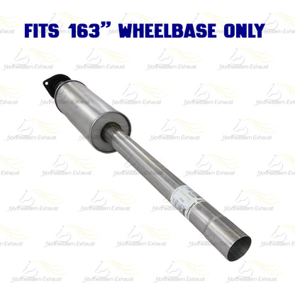 Stainless Steel Exhaust Resonator Pipe for Ford F-150 2011-2014 5.0L & 2013-2014 6.2L 163" WB