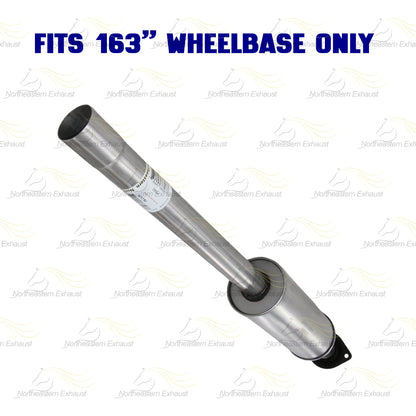 Stainless Steel Exhaust Resonator Pipe for Ford F-150 2011-2014 5.0L & 2013-2014 6.2L 163" WB
