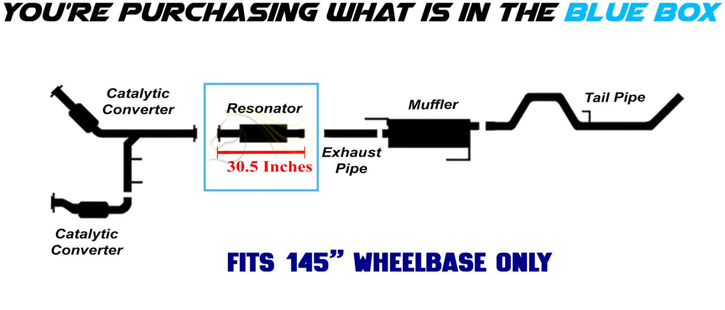 2011-2014 Ford F-150 3.5L/3.7L 145" WB Stainless Steel Exhaust Resonator Pipe