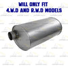 2014-2017 Chevy Silverado 1500 GMC Sierra 1500 5.3L Stainless Steel Exhaust Muffler | 4WD & RWD