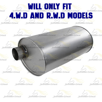 2014-2017 Chevy Silverado 1500 GMC Sierra 1500 5.3L Stainless Steel Exhaust Muffler | 4WD & RWD