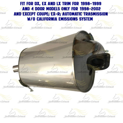 1998-2002 Honda Accord 2.3L Front Pipe, Resonator and Muffler Exhaust