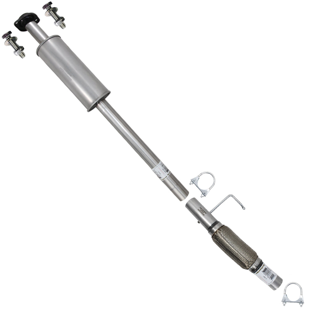 2011-2014 Ford F-150 3.5L Stainless Steel Exhaust Resonator & Flex Pipe Kit 163" WB