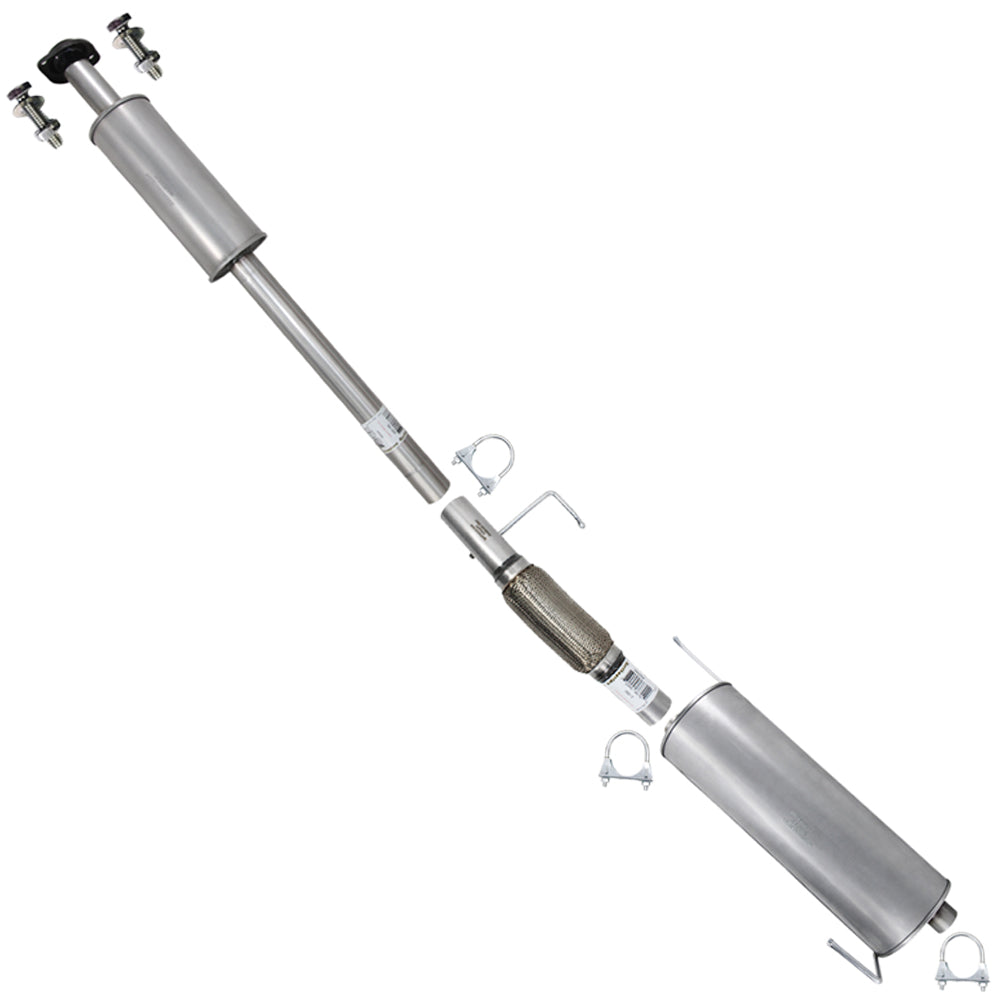 2011-2014 Ford F-150 3.5L 163in WB Stainless Steel Exhaust Resonator, Flex Pipe & Muffler Kit