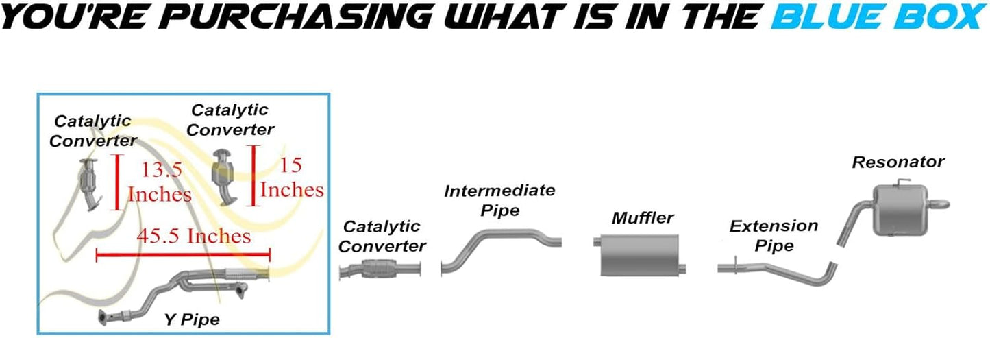 Exhaust Catalytic Converters and Y Pipe for 2009-2016 GMC Acadia 3.6L | 2017 GMC Acadia Limited 3.6L
