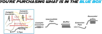 Exhaust Catalytic Converters and Y Pipe for 2009-2016 GMC Acadia 3.6L | 2017 GMC Acadia Limited 3.6L