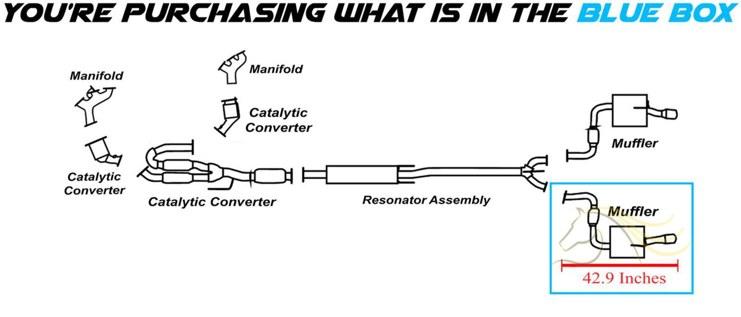 2009-2014 & 2016-2019 Nissan Maxima 3.5L Exhaust Muffler | Driver-side