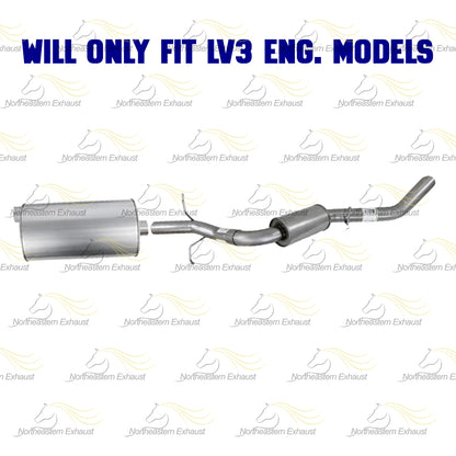 2014-2017 GMC Sierra 1500 4.3L Stainless Steel Exhaust Muffler and Tail Pipe Kit