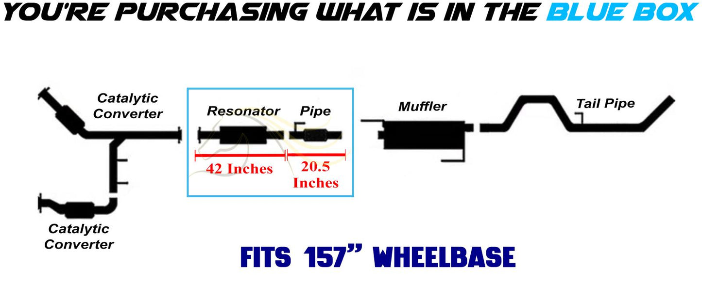2011-2014 Ford F-150 3.5L 157in WB Stainless Steel Exhaust Resonator and Flex Pipe Kit