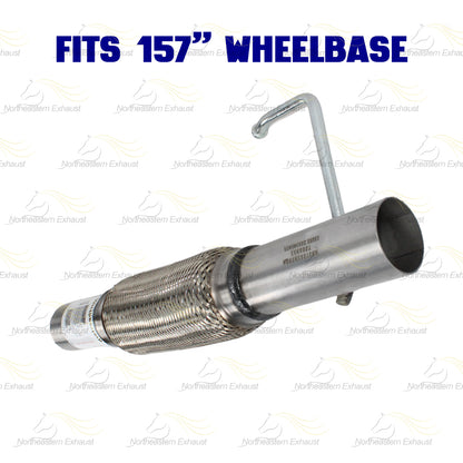 2011-2014 Ford F-150 3.5L 157in WB Pair of Exhaust Catalytic w/ Resonator Flex Pipes & Muffler Kit - EPA Approved